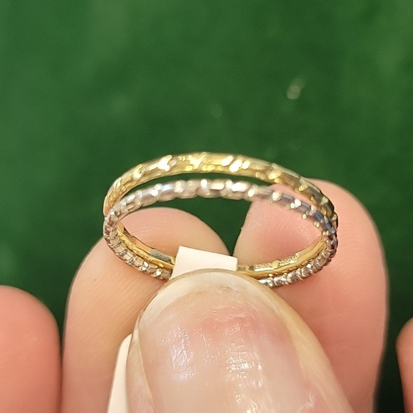 Twisted Rope Gold & Silver Set of 2vRings - Picture 2 of 3